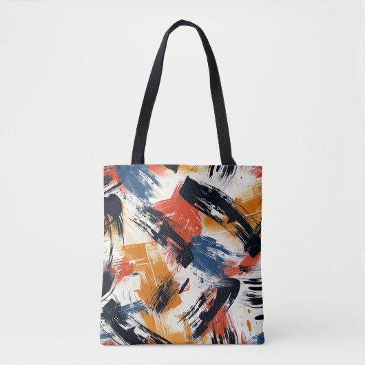 Abstracte expressionistische Canvas tas | gewaagde (Voorkant)