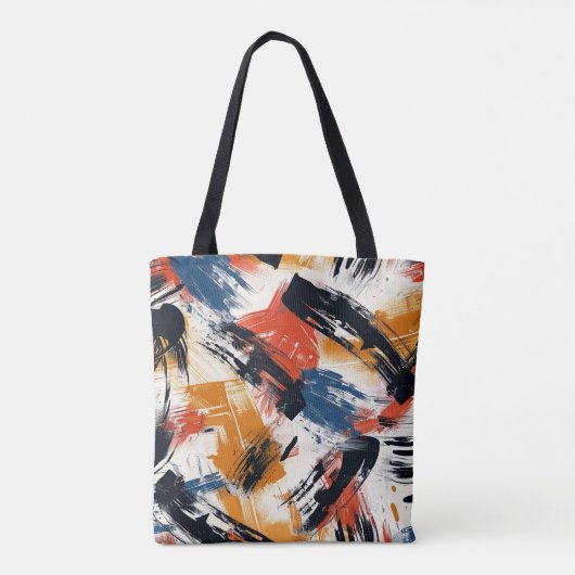 Abstracte expressionistische Canvas tas | gewaagde (Achterkant)