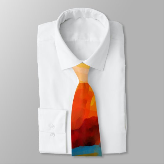 Abstracte expressionistische kunst Custom Stropdas (Gebonden)