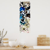 Abstracte expressionistische kunst poster (Keuken)