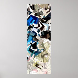 Abstracte expressionistische kunst poster