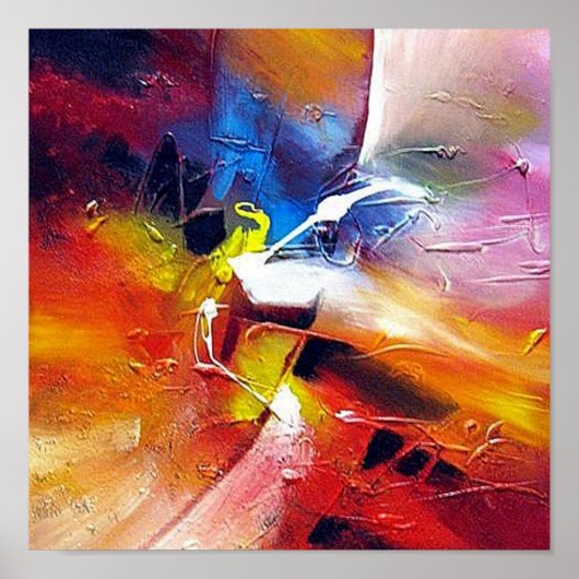Abstracte expressionistische kunst schilderend kle poster (Voorkant)
