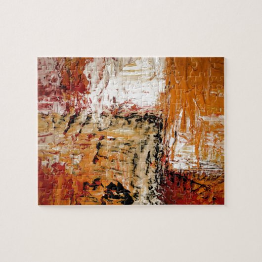 Abstracte expressionistische schilderkunst legpuzzel (Horizontaal)