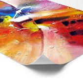 Abstracte expressionistische stijlschildering, hed poster (Hoek)