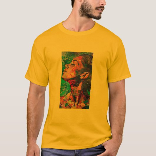 Abstracte Face Art Mannen T-shirt (Voorkant)
