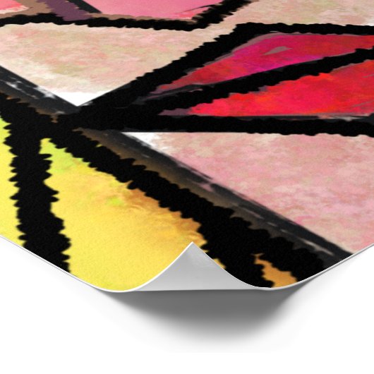 Abstracte faces Moods Poster Cubism Portret (Hoek)