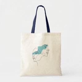 Abstracte facescape tote bag