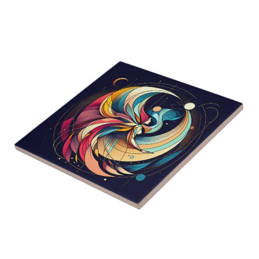 Abstracte Fairy Art Keramische Tegel Tegeltje (Zijkant)