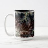 Abstracte faloral tweekleurige koffiemok (Links)