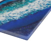 Abstracte familie Elegant Blue Marble Geode Agate Snijplank (Hoek)