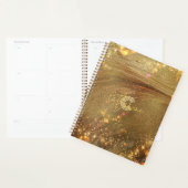 Abstracte Fancy Trendy Gold Glitter Name & Initiaa Planner (Display)