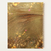 Abstracte Fancy Trendy Gold Glitter Name & Initiaa Planner (Achterkant)