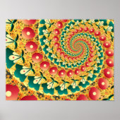 Abstracte Fans Spiral Poster (Voorkant)