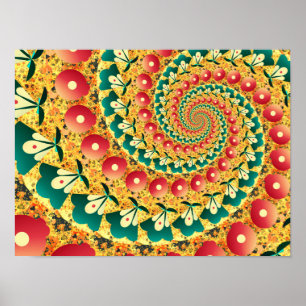 Abstracte Fans Spiral Poster