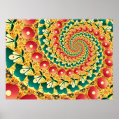 Abstracte Fans Spiral Poster (Voorkant)