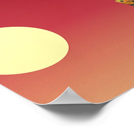 Abstracte Fans Spiral Poster (Hoek)