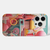 Abstracte fantasievormen in pasteltinten Case-Mate iPhone case (Achterkant (horizontaal))