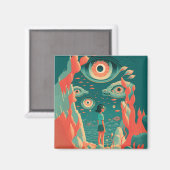 Abstracte Fantasiewereld van onmogelijke objecten Magneet (Voorkant / Achterkant)