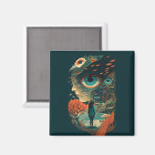 Abstracte Fantasiewereld van onmogelijke objecten Magneet (Voorkant / Achterkant)