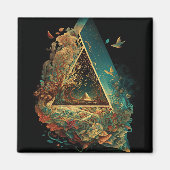 Abstracte Fantasiewereld van onmogelijke objecten Magneet (Voorkant)