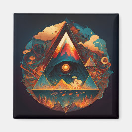 Abstracte Fantasiewereld van onmogelijke objecten Magneet