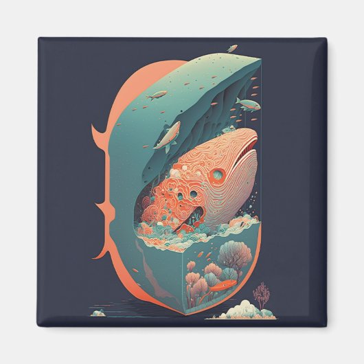 Abstracte Fantasiewereld van onmogelijke objecten Magneet (Voorkant)