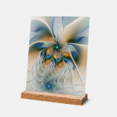 Abstracte Fantastische fractale kunst met blauw Acryl Bord (Hoek)