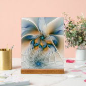 Abstracte Fantastische fractale kunst met blauw Acryl Bord (Huwelijk)