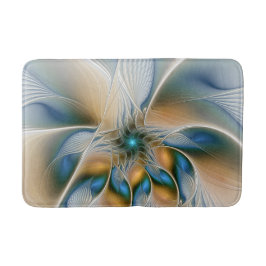 Abstracte Fantastische fractale kunst met blauw Badmat