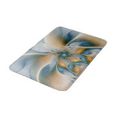 Abstracte Fantastische fractale kunst met blauw Badmat (Gekanteld)