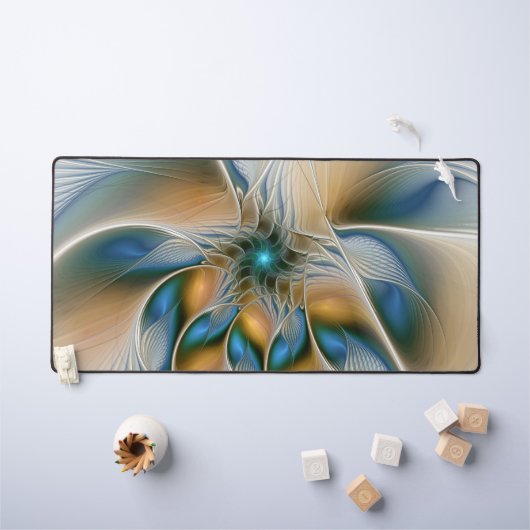 Abstracte Fantastische fractale kunst met blauw Bureaumat (Kindertafel)