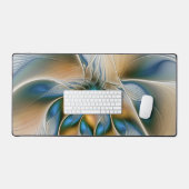 Abstracte Fantastische fractale kunst met blauw Bureaumat (Keyboard & Muis)