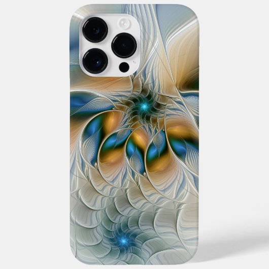 Abstracte Fantastische fractale kunst met blauw Case-Mate iPhone Case (Achterkant)