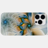 Abstracte Fantastische fractale kunst met blauw Case-Mate iPhone Case (Achterkant (horizontaal))