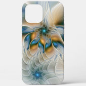 Abstracte Fantastische fractale kunst met blauw Case-Mate iPhone Case (Achterkant)