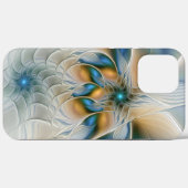 Abstracte Fantastische fractale kunst met blauw Case-Mate iPhone Case (Achterkant (horizontaal))