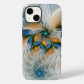Abstracte Fantastische fractale kunst met blauw Case-Mate iPhone Case (Achterkant)