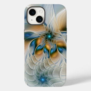 Abstracte Fantastische fractale kunst met blauw Case-Mate iPhone 14 Hoesje