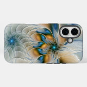 Abstracte Fantastische fractale kunst met blauw Case-Mate iPhone Case (Achterkant (horizontaal))