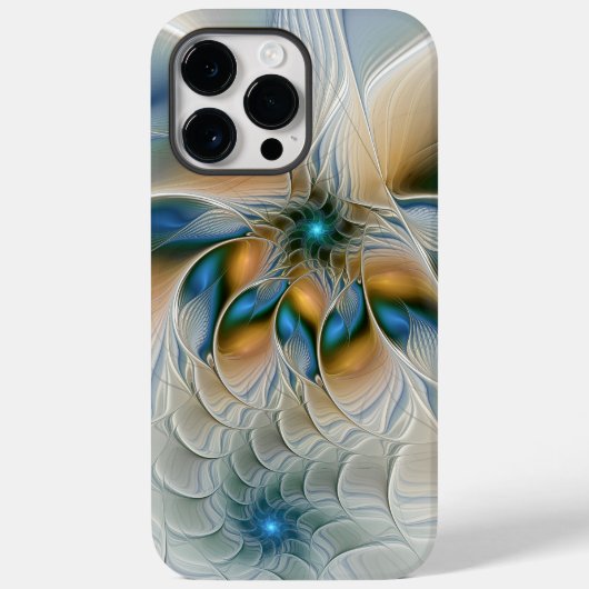 Abstracte Fantastische fractale kunst met blauw Case-Mate iPhone Case (Achterkant)
