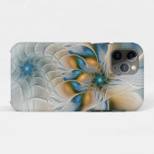 Abstracte Fantastische fractale kunst met blauw Case-Mate iPhone Case (Achterkant (horizontaal))