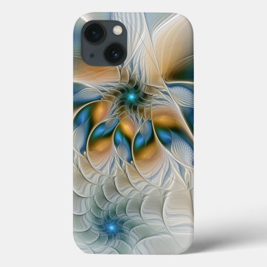 Abstracte Fantastische fractale kunst met blauw Case-Mate iPhone Case (Achterkant)