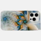 Abstracte Fantastische fractale kunst met blauw Case-Mate iPhone Case (Achterkant (horizontaal))