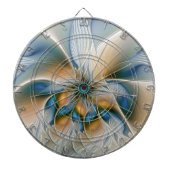 Abstracte Fantastische fractale kunst met blauw Dartbord (Voorkant)