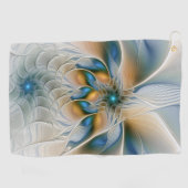 Abstracte Fantastische fractale kunst met blauw Golfhanddoek (Horizontaal)