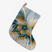 Abstracte Fantastische fractale kunst met blauw Grote Kerstsok (Voorkant (Hangend))