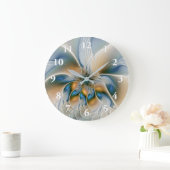 Abstracte Fantastische fractale kunst met blauw Grote Klok (Huis)