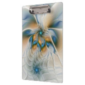 Abstracte Fantastische fractale kunst met blauw Klembord (Links)