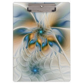 Abstracte Fantastische fractale kunst met blauw Klembord (Voorkant)