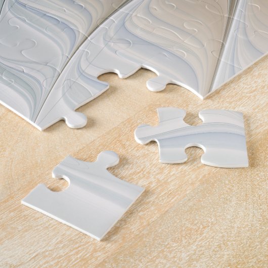 Abstracte Fantastische fractale kunst met blauw Legpuzzel (Zijkant)